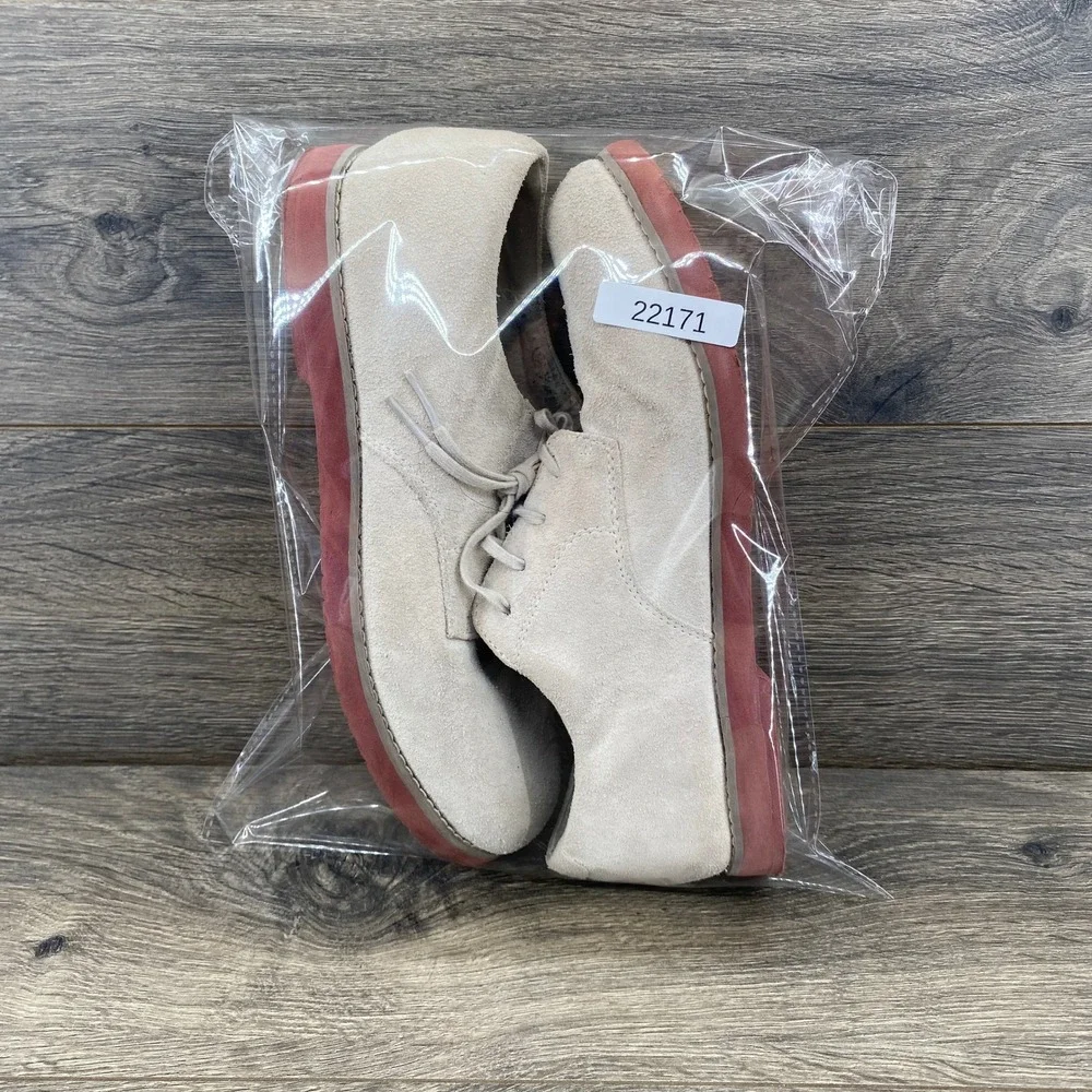 Sperry Top-Sider Tevin Boys Suede Oxford Shoes Sand Beige Size 5.5 YB26435F